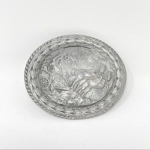 Vintage Bouwerie Lane Craft Guild Roman Chariot Horses Belt Buckle